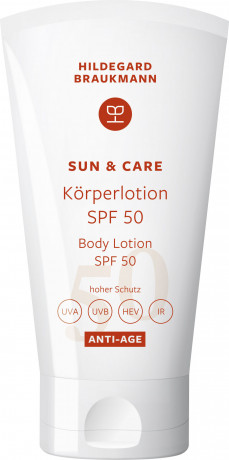 Hildegard Braukmann Sun & Care Koerperlotion Anti Age SPF 50, 50 ml, Hildegard Braukmann солнцезащитный лосьон для тела для зрелой кожи, SPF 50, 50 мл