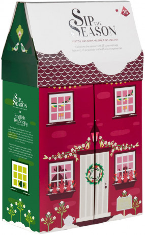 English Tea Shop Bio Tee Winterhaus Adventskalender, чайный адвент-календарь-домик, 28 пирамидок, 10 вкусов