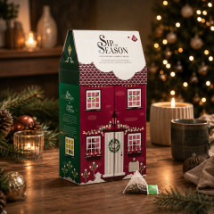 English Tea Shop Bio Tee Winterhaus Adventskalender, чайный адвент-календарь-домик, 28 пирамидок, 10 вкусов