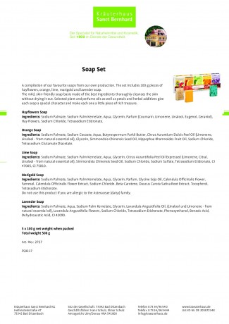 Kraueterhaus Sanct Bernhardt Soap Set, 500 г