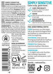 SANTE SIMPLY SENSITIVE Serum, 75 ml, Санте Сыворотка Simply Sensitive для чувствительной кожи головы с пантенолом и пробиотиками, 75 мл