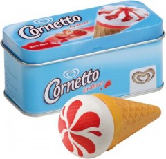 ERZI Spiellebensmittel Eis Cornetto Erdbeer in der Dose Play food мороженое корнетто клубника в банке