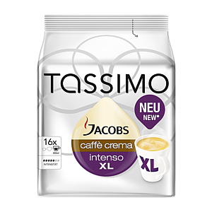 Jacobs Tassimo Кофе Crema Intenso XL 144г, 16 штук