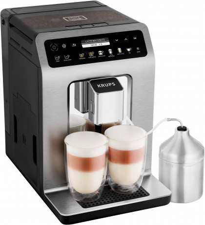 Krups Krups Kaffeevollautomat EA894T Evidence Plus, mit vielen technischen Innovationen und Bedienungshighlights Полностью автоматическая кофемашина Krups EA894T Evidence Plus со множеством технических инноваций и особенностей управления.