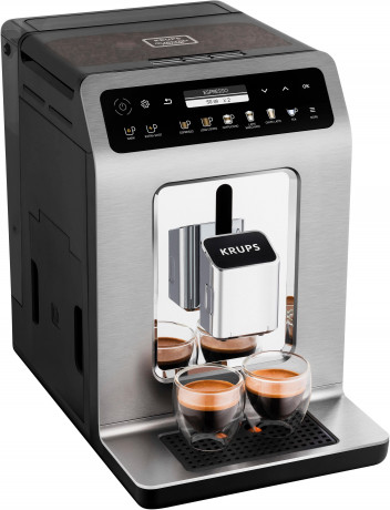 Krups Krups Kaffeevollautomat EA894T Evidence Plus, mit vielen technischen Innovationen und Bedienungshighlights Полностью автоматическая кофемашина Krups EA894T Evidence Plus со множеством технических инноваций и особенностей управления.