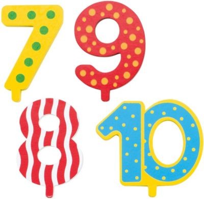 goki Zubehor Geburtstagszug Zahlen 7-10 Аксессуар дня рождения поезда № 7-10