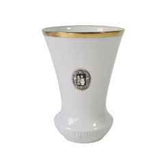 Ваза винтажная Bareuther Waldsassen Bavaria с золотым кантом, небольшая, фарфор, 13 см, Германия, 1970-80гг.