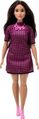 Mattel Barbie Fashionistas Puppe im pink-schwarz-karierten Kleid Кукла Barbie fashionistas в розово-черном клетчатом платье
