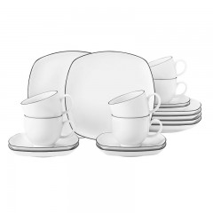 Seltmann Weiden Seltmann Weiden Lido Black Line Kaffee-Set eckig 18-tlg. Seltmann Weiden Lido Black Line кофейный сервиз квадратный 18 предм.