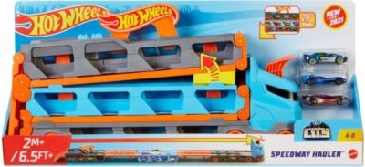 Mattel Hot Wheels 2-in-1 Rennbahn-Transporter inkl. 3 Spielzeugautos Гоночная машина Hot Wheels 2-в-1 с 3 игрушечными машинками