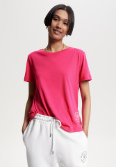 Tommy Hilfiger Basic T-shirt bright cerise pink Базовая футболка ярко-вишнево-розовый