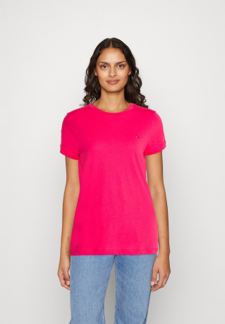 Tommy Hilfiger NEW CREW NECK TEE Basic T-shirt pink splendor ФУТБОЛКА NEW CREW NECK Базовая футболка розовое великолепие