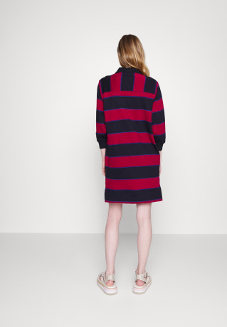 Tommy Hilfiger RUGBY SHORT DRESS  Day dress royal berry КОРОТКОЕ ПЛАТЬЕ РЕГБИ Повседневное платье королевская ягода