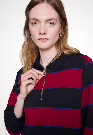 Tommy Hilfiger RUGBY SHORT DRESS  Day dress royal berry КОРОТКОЕ ПЛАТЬЕ РЕГБИ Повседневное платье королевская ягода