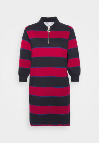 Tommy Hilfiger RUGBY SHORT DRESS  Day dress royal berry КОРОТКОЕ ПЛАТЬЕ РЕГБИ Повседневное платье королевская ягода