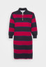 Tommy Hilfiger RUGBY SHORT DRESS  Day dress royal berry КОРОТКОЕ ПЛАТЬЕ РЕГБИ Повседневное платье королевская ягода