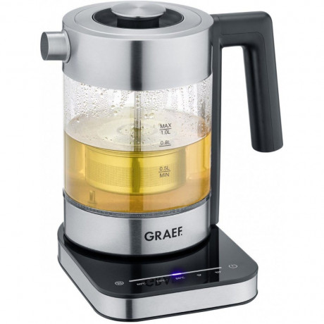 Graef Graef Wasserkocher WK 350 Wasserkocher transparent/edelstahl, 1 l, 2000 W Чайник Graef WK 350 чайник прозрачный/нержавеющая сталь, 1 л, 2000 Вт