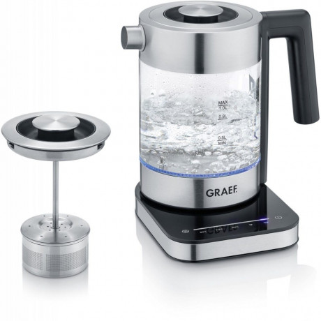 Graef Graef Wasserkocher WK 350 Wasserkocher transparent/edelstahl, 1 l, 2000 W Чайник Graef WK 350 чайник прозрачный/нержавеющая сталь, 1 л, 2000 Вт