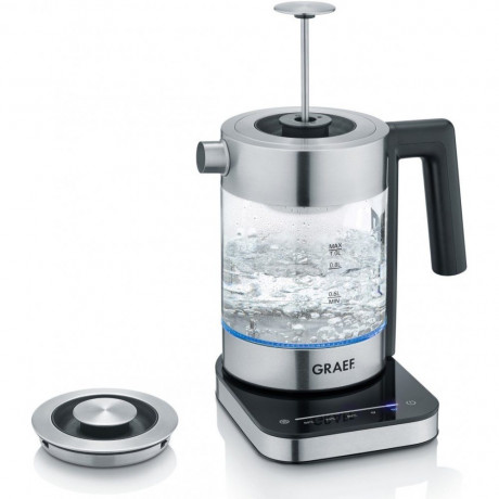 Graef Graef Wasserkocher WK 350 Wasserkocher transparent/edelstahl, 1 l, 2000 W Чайник Graef WK 350 чайник прозрачный/нержавеющая сталь, 1 л, 2000 Вт