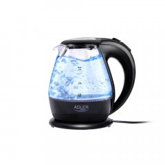 Adler Adler Wasserkocher AD 1224 Glas-Wasserkocher 1,5 L schwarz/transparent  Чайник Adler AD 1224 стеклянный чайник 1,5 л черный/прозрачный