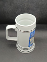 Кружка немецкая пивная винтажная Lubero / R.Nock &quot;Почетный дар муниципалитета Офтерсхайм&quot; с изображением города, 0.5 л, 18 см, фарфор, Германия, 1970-80гг.