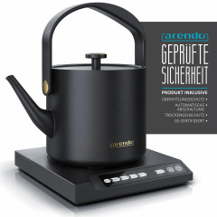 Arendo Arendo Wasserkocher, 0,5 l, 1000 W, Edelstahl, Warmhaltefunktion, Temperatureinstellung 40° 100°  Чайник Arendo, 0,5 л, 1000 Вт, нержавеющая сталь, функция поддержания тепла, регулировка температуры 40° 100°