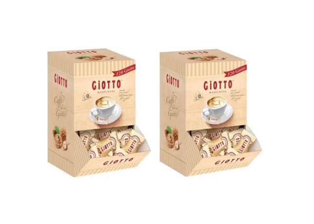 GiOTTO Haselnuss Gebäck 2 x 120 St. (240stk) Шоколадные конфеты Гиотто в коробке-дозаторе, 120 штук x 2 упаковки