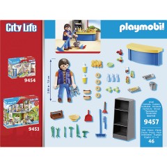 PLAYMOBIL 2er Set: 9453 Grosse Schule mit Einrichtung + 9457 Hausmeister mit Kiosk Набор из 2 предметов: 9453 Большая школа с мебелью + 9457 Дворник с киоском