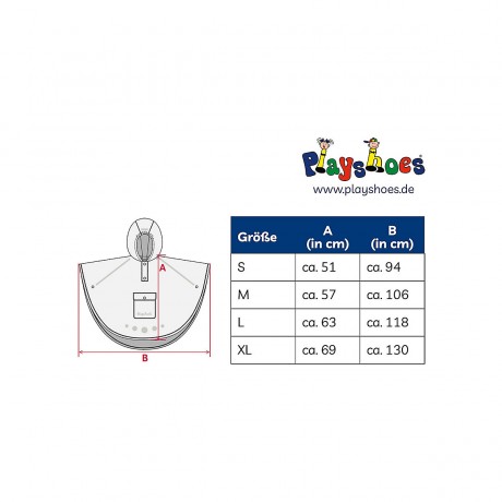 Playshoes Regenponcho faltbar Regenjacken fur Madchen Складное пончо от дождя Дождевик для девочек