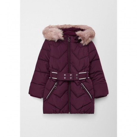 s.Oliver Steppmantel mit abnehmbarer Kunstfellblende Mantel fur Madchen Стеганое пальто с отстегивающейся опушкой из искусственного меха Пальто для девочки