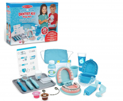 Melissa &amp; Doug Super Smile Dentist Playset, 26 Pieces, Игровой набор стоматолог для детей от 3 лет США, 26 предметов, набор зубного врача с инструментами для ролевой игры и развития моторики, разноцветный