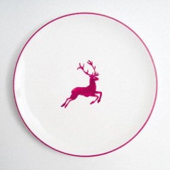Gmundner Keramik Gmundner Keramik Bordeauxroter Hirsch Speiseteller Cup d: 25 cm / h: 2,8 cm Керамическая тарелка Gmundner Bordeaux из благородного оленя Чашка d: 25 см / высота: 2,8 см