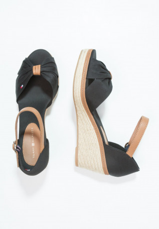 Tommy Hilfiger ICONIC ELBA  Platform sandals black ICONIC ELBA Сандалии на платформе черный