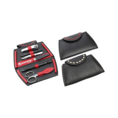 Hans Kniebes Manicure-Etui, Rindleder, vernickelt  Маникюрный чемоданчик, воловья кожа, никелированный