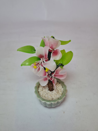 Статуэтка винтажная миниатюрная "Цветы в горшке", керамика, 10 x 9 см, Германия, 1960-70гг.