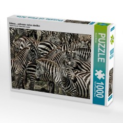 CALVENDO Puzzle CALVENDO Puzzle Zebras....schwarz- weiss streifen Пазл CALVENDO Puzzle Zebras....черно-белые полосы