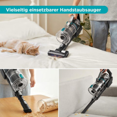 Eureka! Eureka! Akku-Hand-und Stielstaubsauger Ideal fur Hartboden, Teppiche, Tierhaare, 450,00 W, beutellos, 450W Tierstaubsauger: Stark, 60 Min Laufzeit, Touchscreen – Haare  Эврика! Беспроводной ручной пылесос, идеально подходит для твердых полов, ковр
