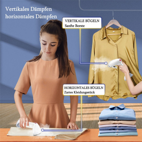 CkeyiN CkeyiN Dampfburste Handdampfburste, tragbare Haushaltsdampfburste, 1640,00 W, glatte Bodenplatte aus Edelstahl, 350ml-Wassertank Ручная паровая щетка CkeyiN, портативная бытовая паровая щетка, 1640,00 Вт, гладкая опорная пластина из нержавеющей ст