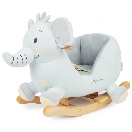 bieco Schaukelpferd Plusch Elefant Schaukeltier 60 cm Baby Wippe Holz Spielzeug ab 9M Schaukeltiere Лошадка-качалка