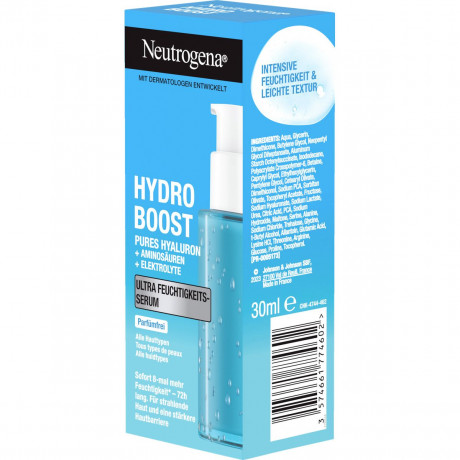 Neutrogena Hydro Boost Ultra Feuchtigkeitsserum, 30 ml, Neutrogena Hydro Boost Ультраувлажняющая сыворотка с гиалуроновой кислотой, аминокислотами и электролитами, 30 мл