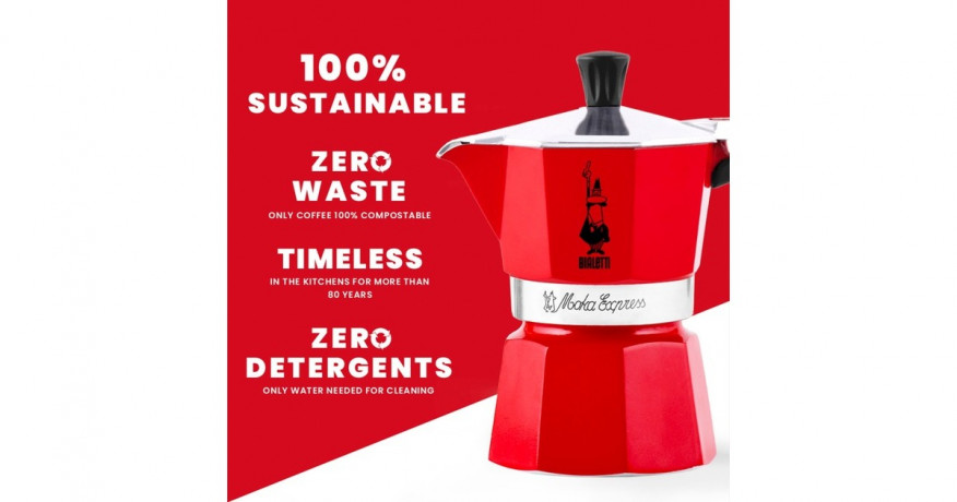 Bialetti Bialetti Moka Express, Espressomaschine rot, 6 Tassen rot Bialetti Moka Express, кофемашина для эспрессо, красная, 6 чашек