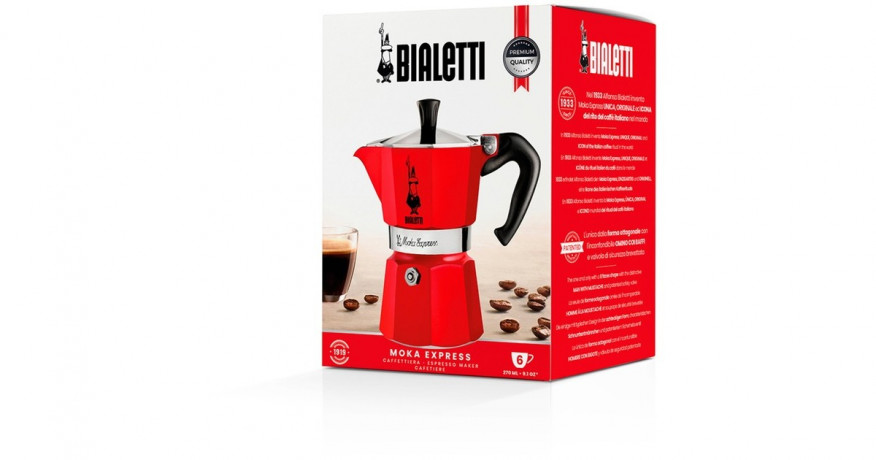 Bialetti Bialetti Moka Express, Espressomaschine rot, 6 Tassen rot Bialetti Moka Express, кофемашина для эспрессо, красная, 6 чашек