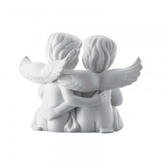 Rosenthal Rosenthal Engelpaar mit Herz mittel weiss matt 11 cm Rosenthal пара ангелов с сердцем средний белый матовый 11 см
