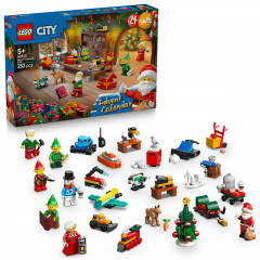 LEGO City Adventskalender 2026 60510, LEGO City адвент-календарь 2026 с Сантой, эльфами, транспортом и мастерской, 252 детали, от 5 лет