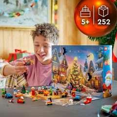 LEGO City Adventskalender 2026 60510, LEGO City адвент-календарь 2026 с Сантой, эльфами, транспортом и мастерской, 252 детали, от 5 лет