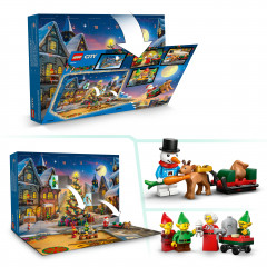 LEGO City Adventskalender 2026 60510, LEGO City адвент-календарь 2026 с Сантой, эльфами, транспортом и мастерской, 252 детали, от 5 лет