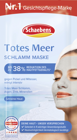 Schaebens Totes Meer Maske 10er Beutel 10 x 15 ml, Очищающая маска с грязью Мёртвого моря, набор 10 × 15 мл
