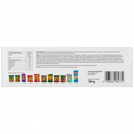 Intersnack funny-frisch Adventskalender 2026, Адвент-календарь 2026 Intersnack funny-frisch с 24 пакетиками снеков, 784 г