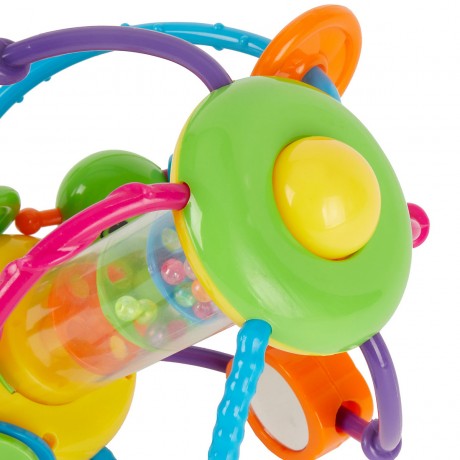 bieco Motorikball -Schleife Greifball Baby Beissring mit Rassel Motorikspielzeug Oball Greiflinge Моторные навыки