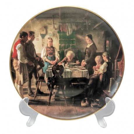 Hutschenreuther Dankgebet Коллекционная тарелка "Благодарственная молитва", 3102В, 20см, Германия, 1990г.